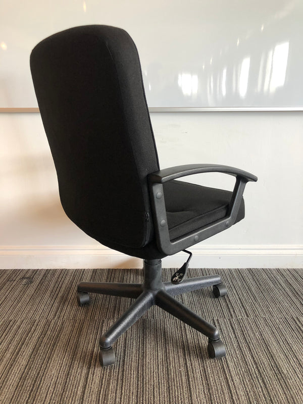 Harley Black Fabric Executive Managerial Office Chair