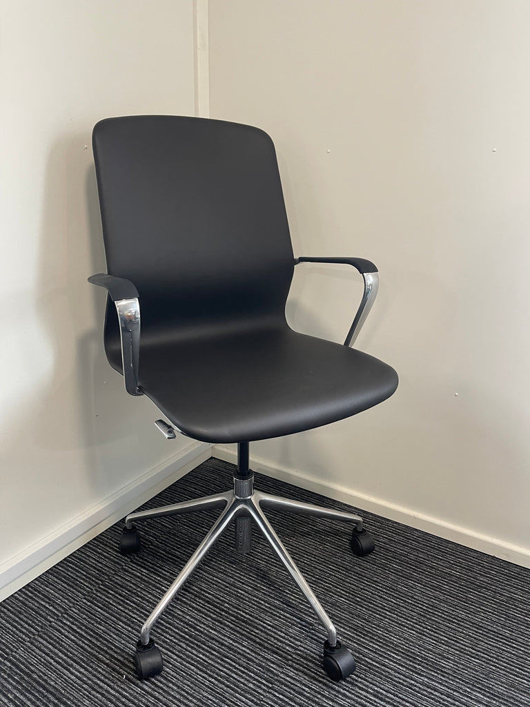 Lucia Twin Lever Black Executive Managerial Office Chair With Arms