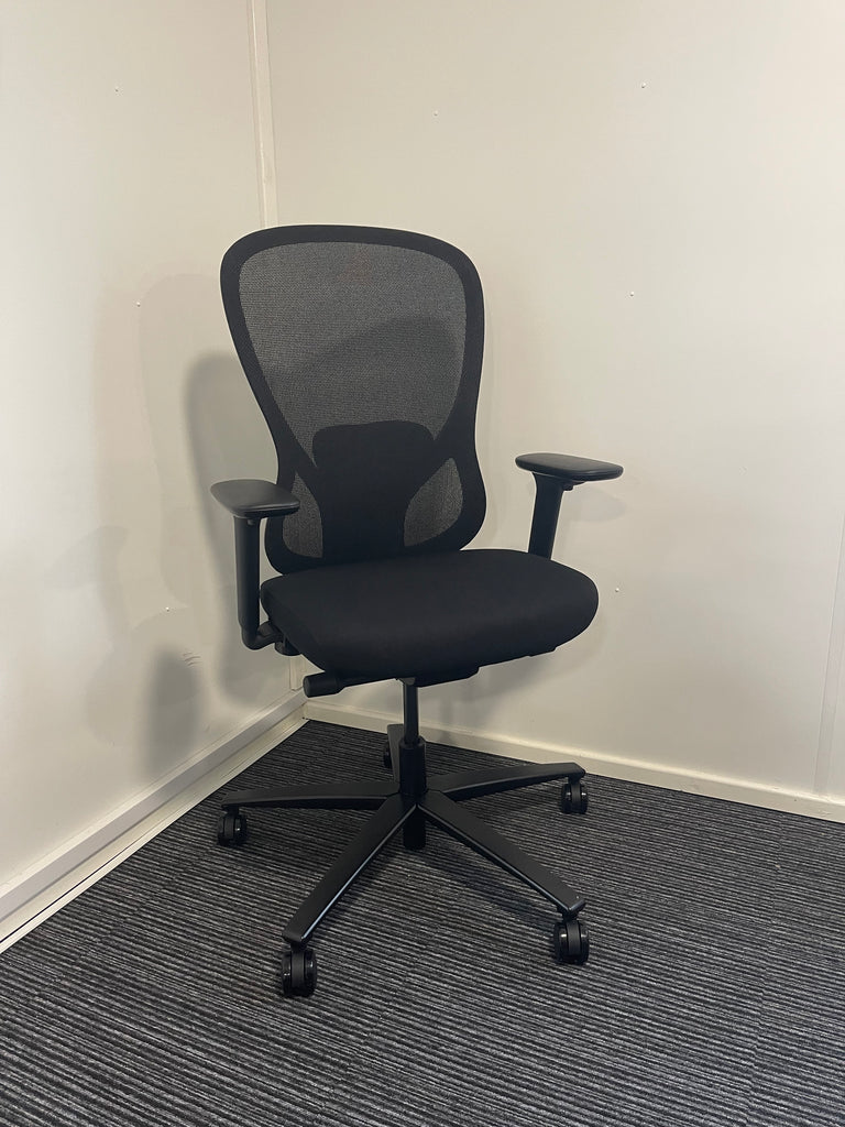 Black Mesh Back Chair with Height Adjustable Arm And Lumbar Support