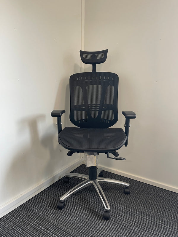 Mirage II Mesh Back Task Operator Office Chair with Height Adjustable Arms And Headrest