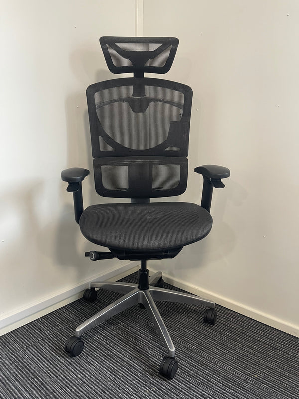 Ergo Click Plus Black Mesh High Back Ergonomic Posture Chair With Headrest & Arms