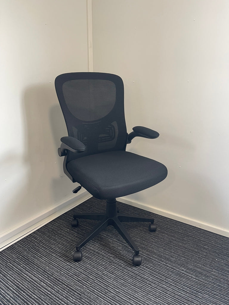 Easton Fabric Seat Mesh Back High Back Task Operator Chair With Arms