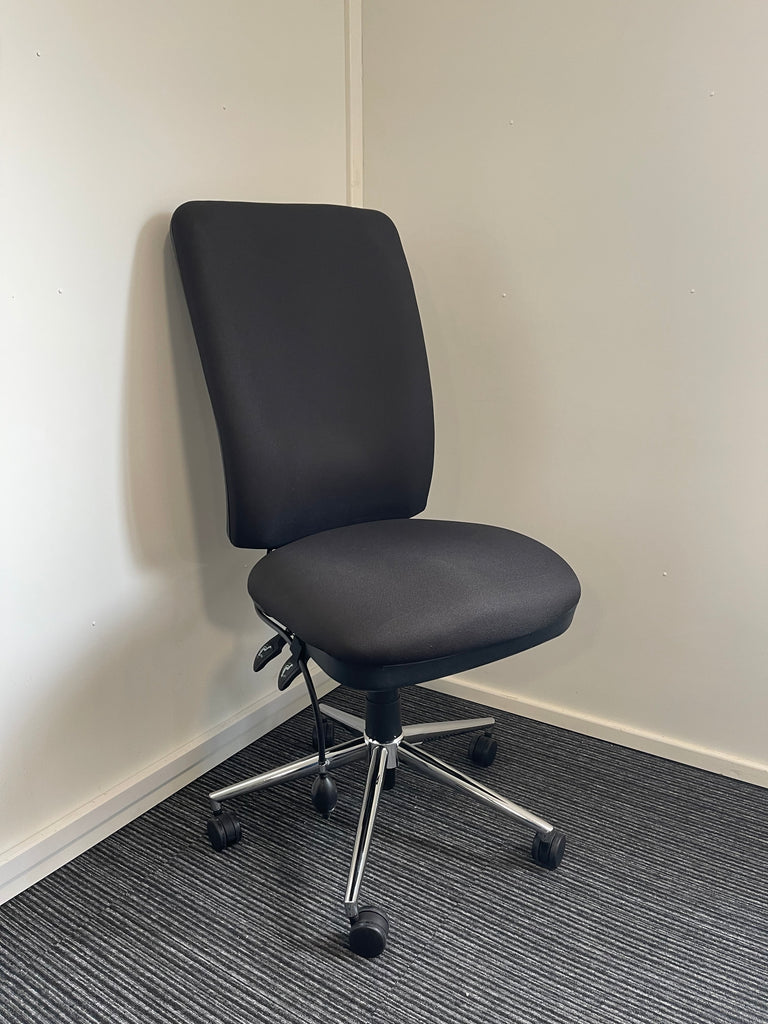 Chiro High Back Black Fabric Medium Back Task Operator Office Chair