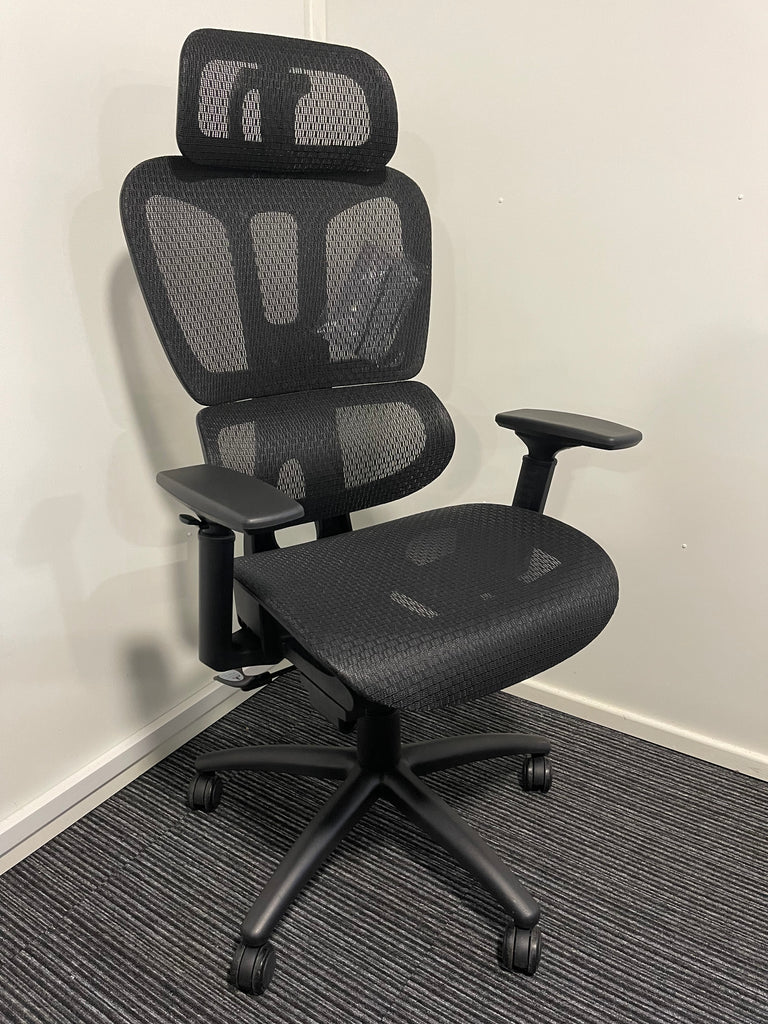 Horizon Mesh Seat Mesh Back High Back Task Operator Chair With Headrest & Arms