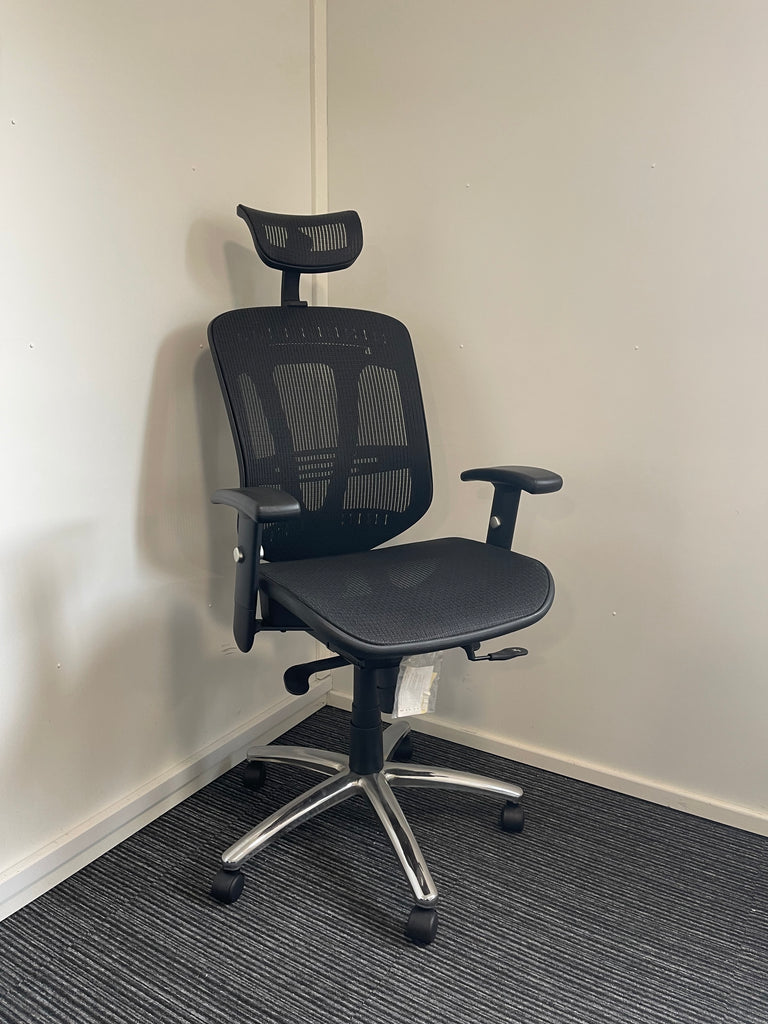 Mirage II Mesh Back Task Operator Office Chair with Height Adjustable Arms And Headrest
