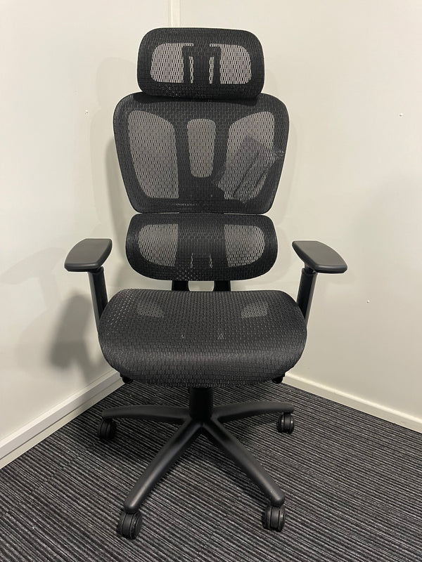 Horizon Mesh Seat Mesh Back High Back Task Operator Chair With Headrest & Arms