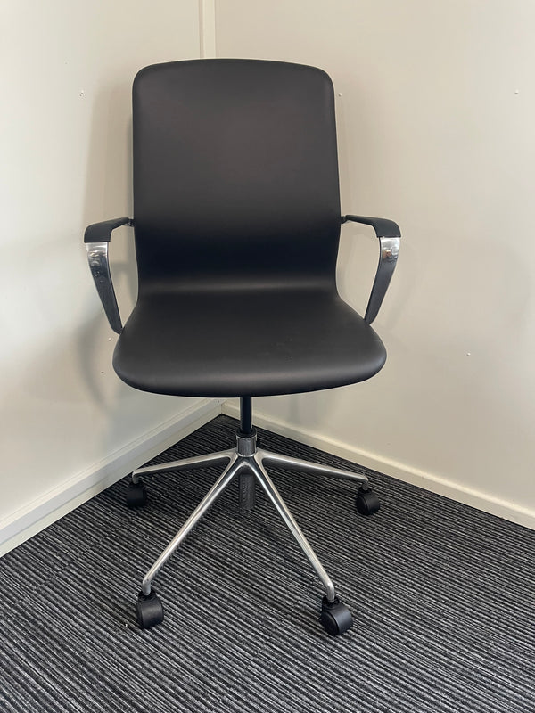 Lucia Twin Lever Black Executive Managerial Office Chair With Arms