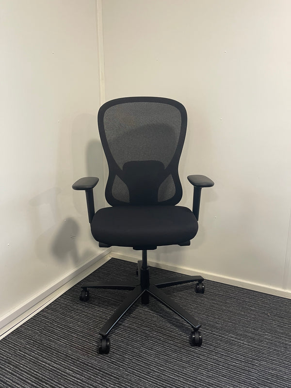 Black Mesh Back Chair with Height Adjustable Arm And Lumbar Support