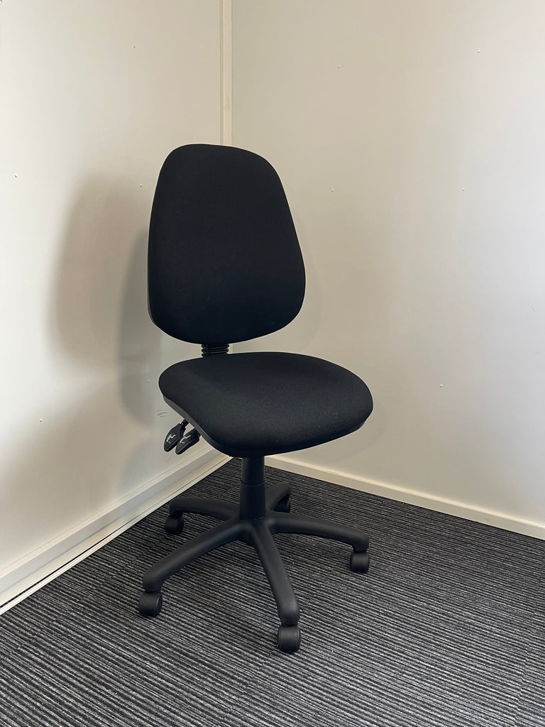 Eclipse II Black Fabric Task Operator Office Chair Without Arms