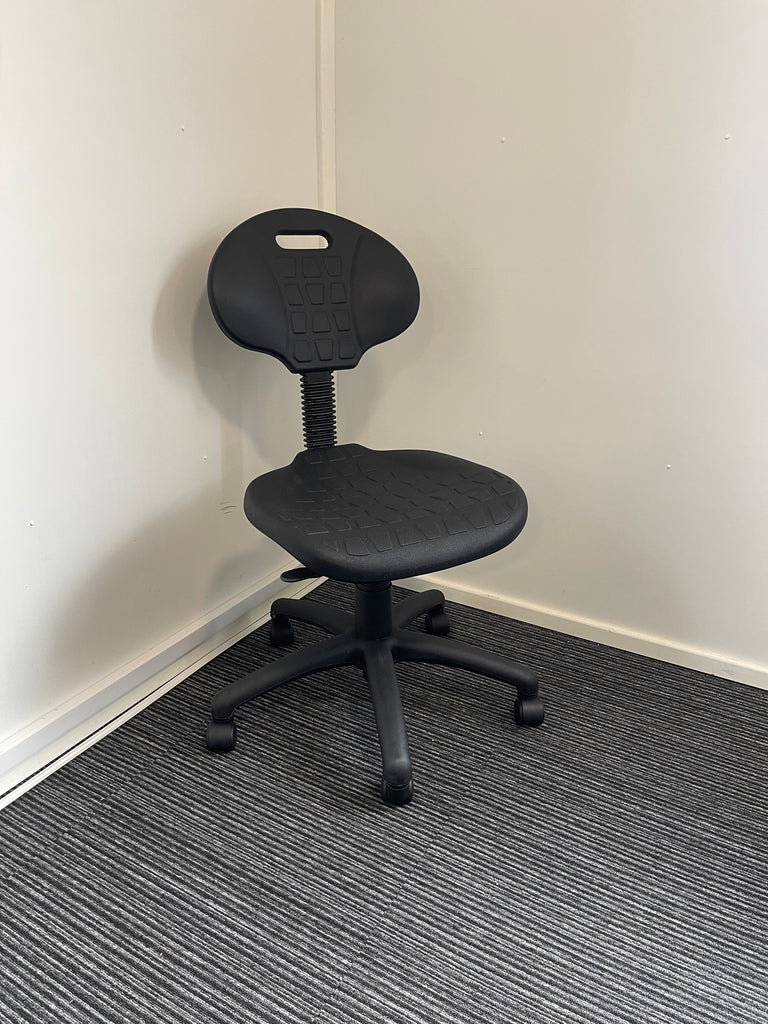 Malaga Black Polyurethane Lab Chair / Task Operator Office Chair Without Arms