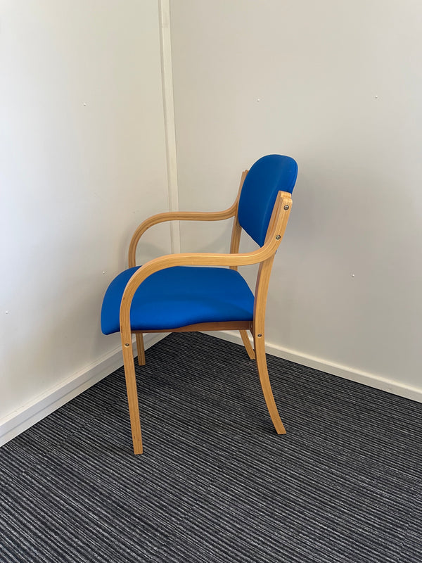 Madrid Wooden Frame Visitor Chair with Arms