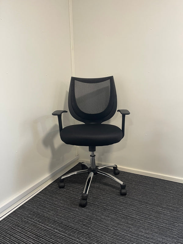 Camden Airmesh Fabric  Seat Mesh Back Medium Back Task Operator Chair With Arms