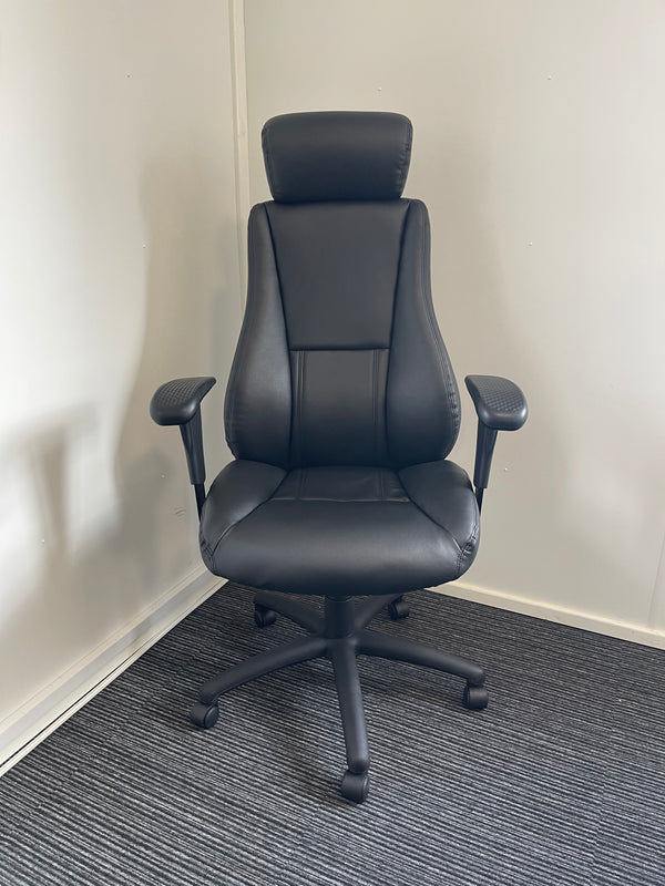 Winsor Bonded Leather Executive Managerial Office Chair With Arms And Headrest