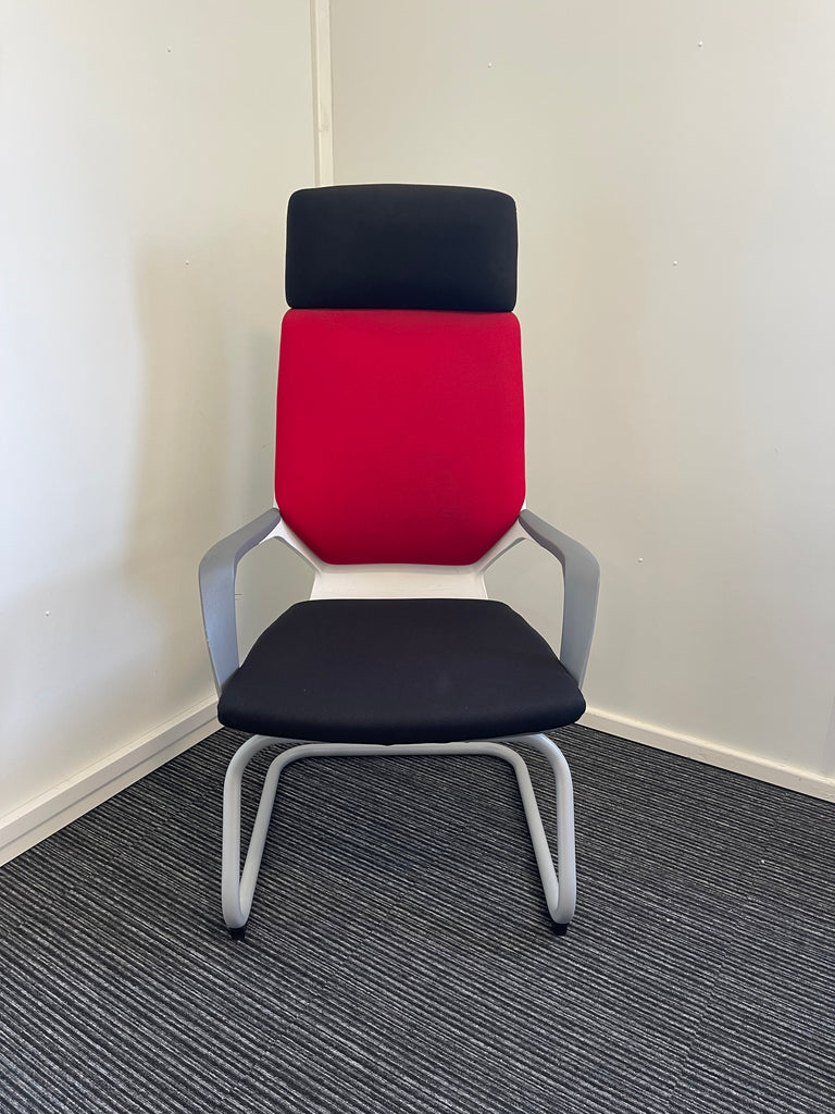 Xenon Red And Black High Back Cantilever Chair with Arms