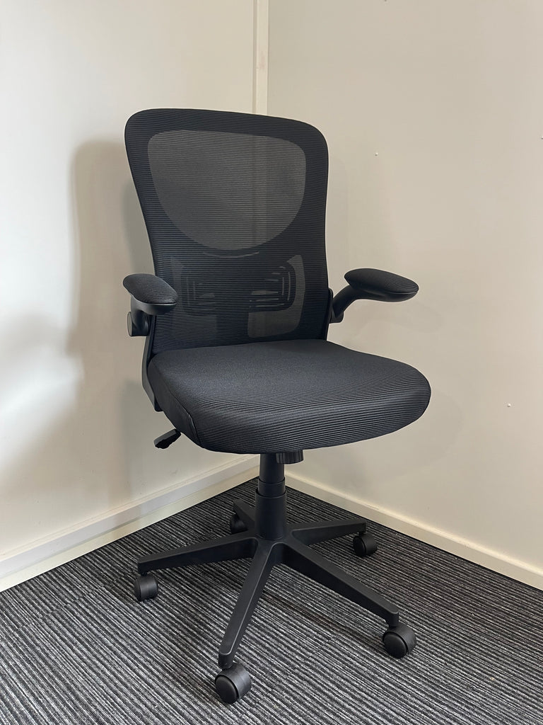 Ace Fabric Seat Mesh Back High Back Task Operator Chair With Arms