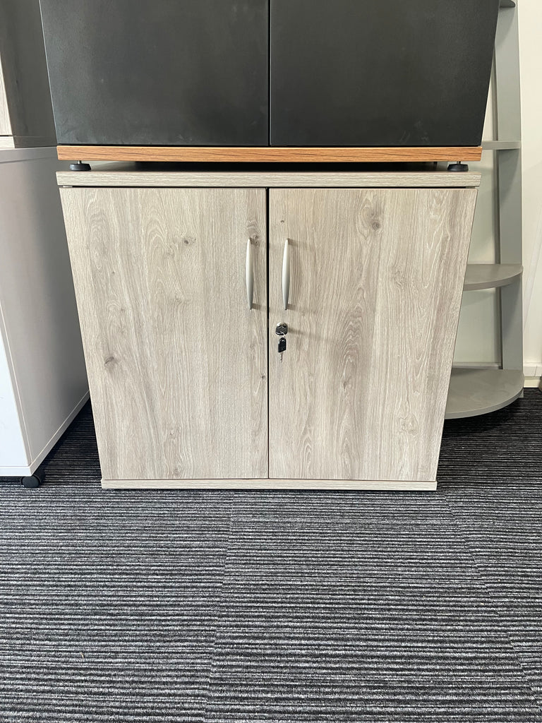 Impulse Desk High Cupboard Grey