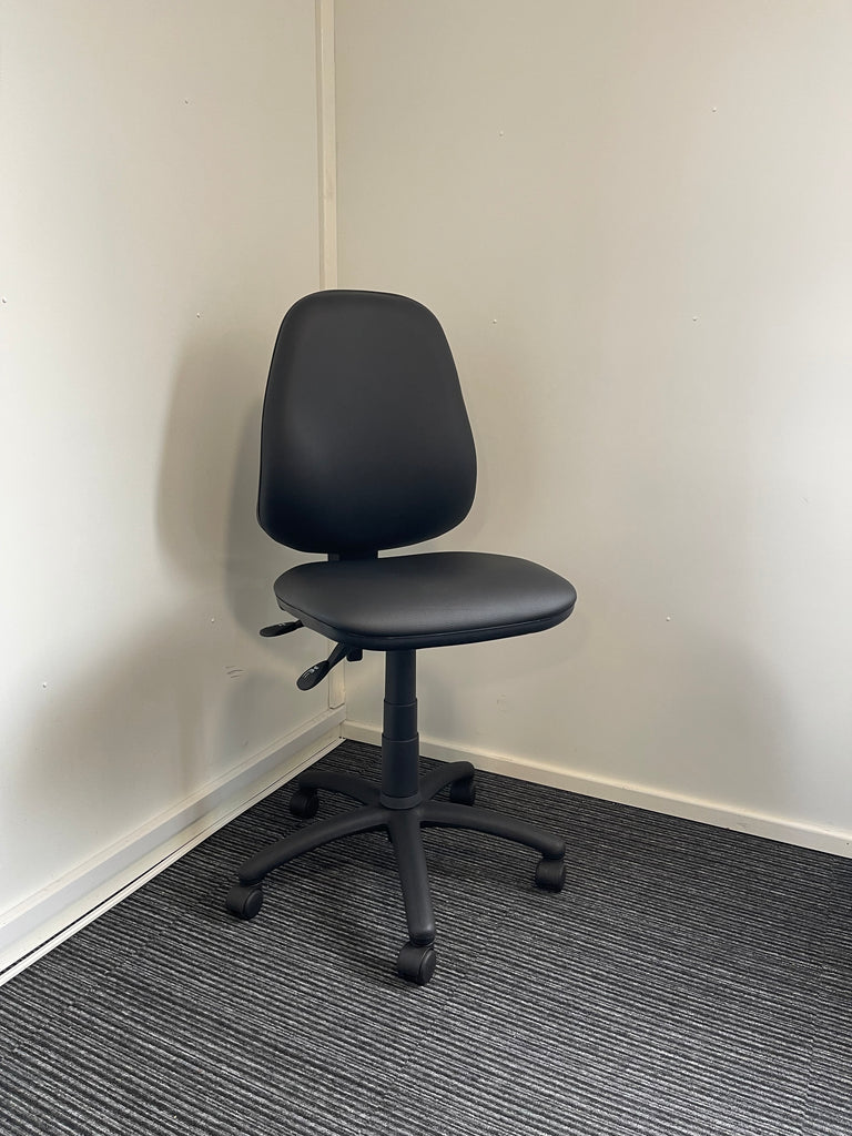 Eclipse III Black Vinyl Task Operator Office Chair Without Arms