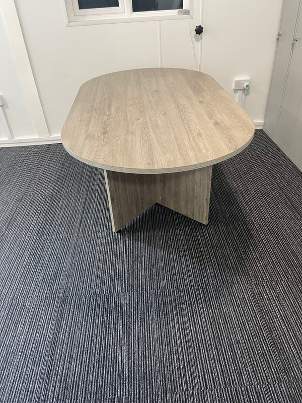 Impulse 1800 Grey Arrowhead Leg Boardroom Table