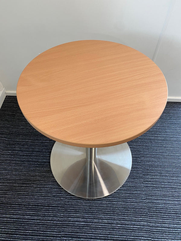 Impulse Round 60cm Coffee Table 72 cm High with Beech Wood Top & Italia Leg