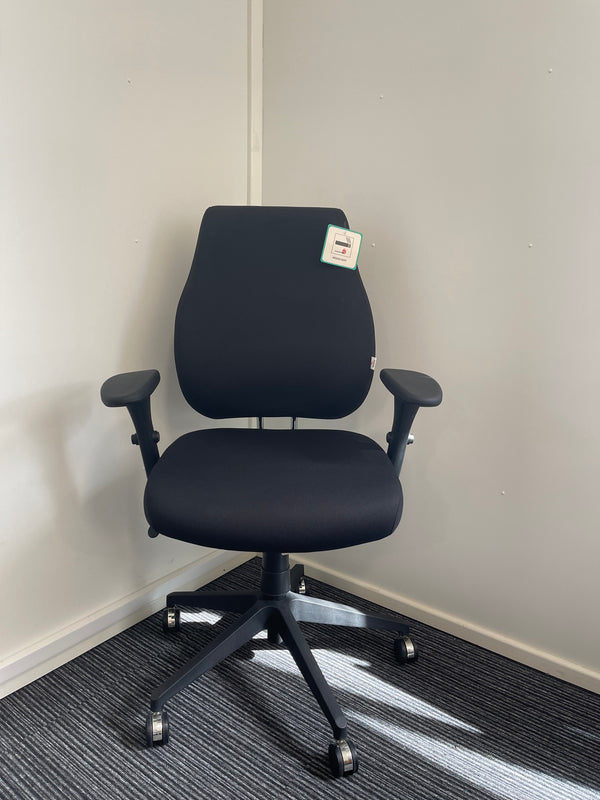Chiro Plus Lite Black Fabric High Back Ergonomic Posture Chair With Arms