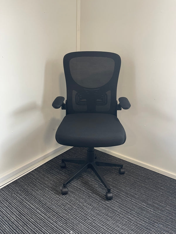 Easton Fabric Seat Mesh Back High Back Task Operator Chair With Arms