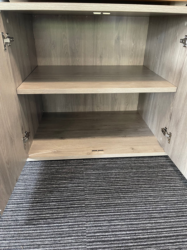 Impulse Desk High Cupboard Grey