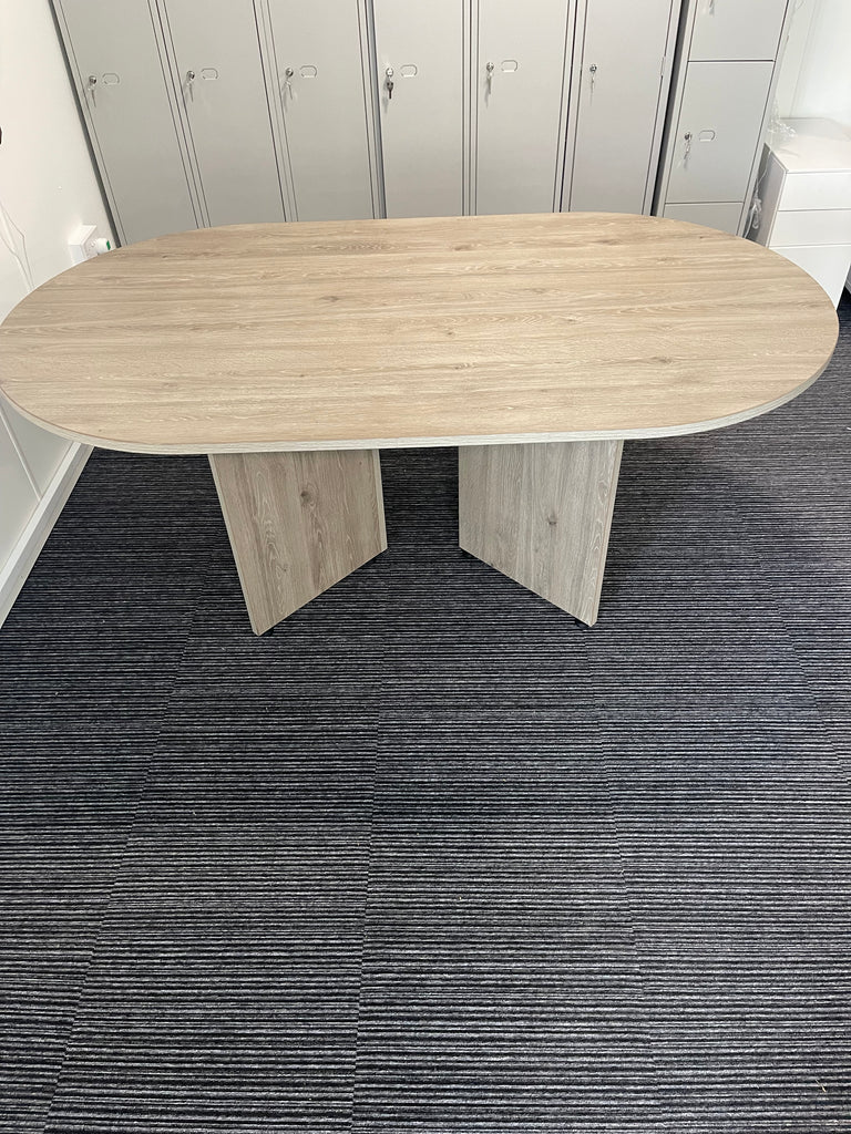 Impulse 1800 Grey Arrowhead Leg Boardroom Table