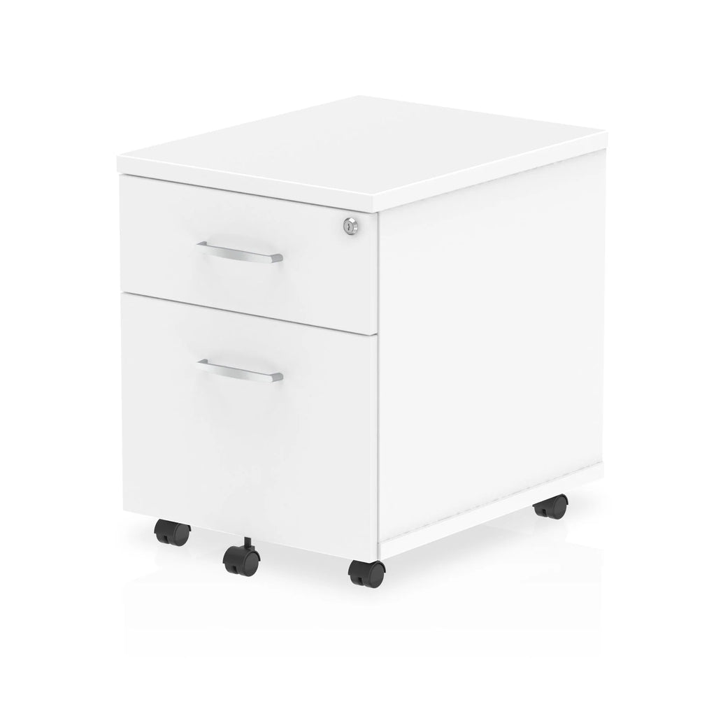 Impulse Mobile Pedestals 2 & 3 Drawer White (New - Flat Packed)