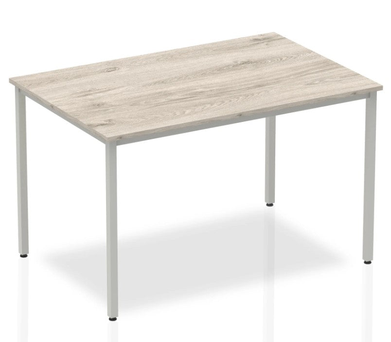Impulse Rectangular Table 140cm Box Frame Leg Silver (New)