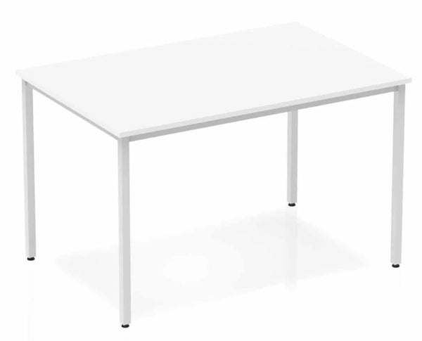 Impulse Rectangular Table 140cm Box Frame Leg Silver (New)