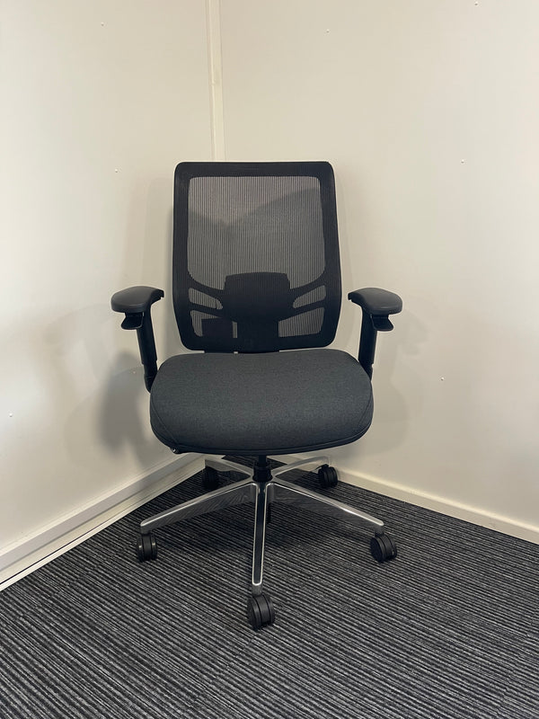 Ergo Click Black Fabric High Back Ergonomic Posture Chair With Arms