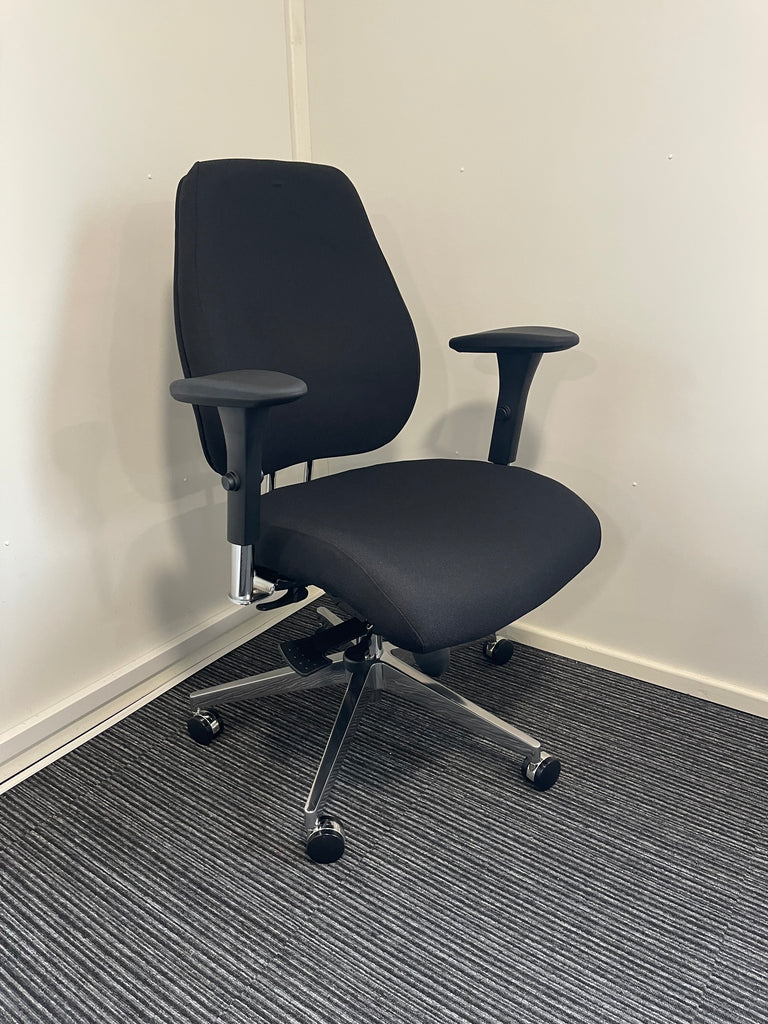 Chiro Plus Black Fabric High Back Ergonomic Posture Chair With Arms