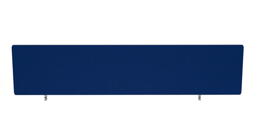 Impulse Plus 400mm High Oblong Desktop Screen Blue Fabric Light Grey Edges