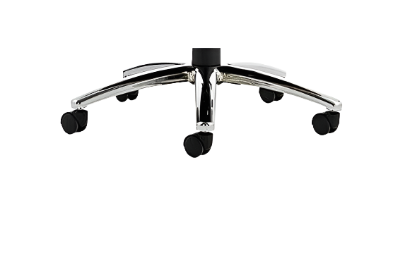 Replacement Chrome 5 Star Base for Computer Office Chair Curved