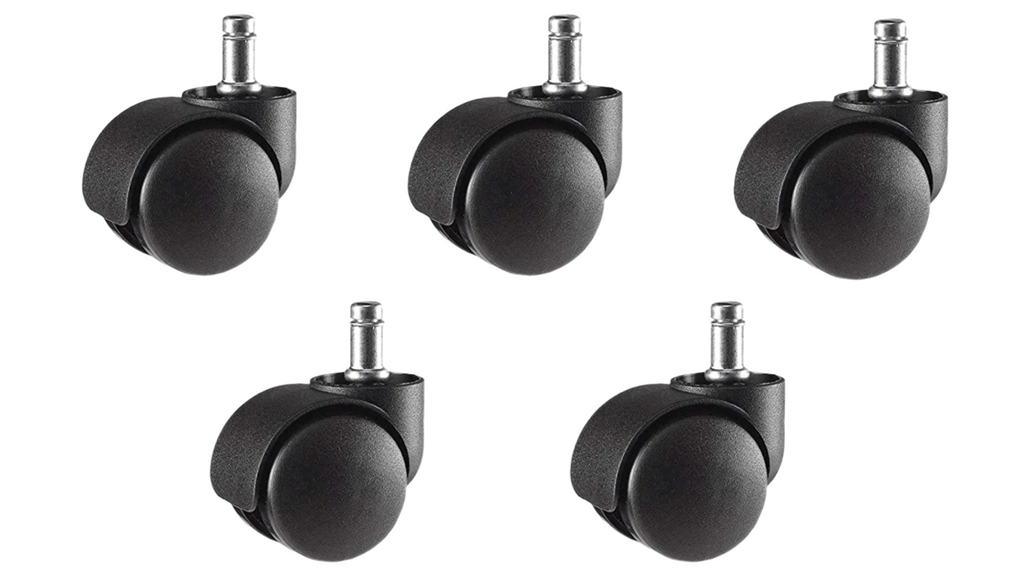 Set of 5 Swivel Wheel Office Computer Desk Sturdy Chair Castors (New)